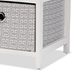 Baxton Studio Camber Modern and Contemporary White Finished Wood 4-Basket Storage Unit - L34552-White-4 Baskets