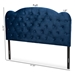 Baxton Studio Clovis Modern and Contemporary Navy Blue Velvet Fabric Upholstered King Size Headboard - Clovis-Navy Blue Velvet-HB-King