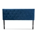 Baxton Studio Felix Modern and Contemporary Navy Blue Velvet Fabric Upholstered Queen Size Headboard - Felix-Navy Blue Velvet-HB-Queen