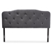 Baxton Studio Gregory Modern and Contemporary Grey Velvet Fabric Upholstered Full Size Headboard - Gregory-Grey Velvet-HB-Full