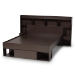 Baxton Studio Dexton Modern and Contemporary Dark Brown Finished Wood Queen Size Platform Storage Bed - SEBED13031026-Modi Wenge-Queen