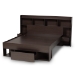 Baxton Studio Dexton Modern and Contemporary Dark Brown Finished Wood Queen Size Platform Storage Bed - SEBED13031026-Modi Wenge-Queen