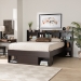 Baxton Studio Dexton Modern and Contemporary Dark Brown Finished Wood Queen Size Platform Storage Bed - SEBED13031026-Modi Wenge-Queen