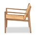 Baxton Studio Delaney Mid-Century Modern Oak Brown Finished Wood and Hemp Accent Chair - SK9143-Oak-CC