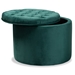 Baxton Studio Livana Contemporary Glam and Luxe Green Velvet Fabric Upholstered Storage Ottoman - FZD0220-Green Velvet-Ottoman