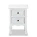 Baxton Studio Caelan Classic and Traditional White Finished Wood 2-Drawer End Table - FZC020117-White-ET