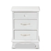 Baxton Studio Layton Classic and Traditional White Finished Wood 3-Drawer End Table - FZC180882-White Wooden-ET