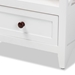 Baxton Studio Vesta Modern and Contemporary Two-Tone White and Dark Brown Finished Wood 1-Drawer End table - FZCB190806-White/Dark Brown-ET