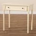 Baxton Studio Mahler Classic and Traditional White Finished Wood 1-Drawer Console Table - FZDR19084-White-Console Table