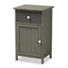 Baxton Studio Barend Mid-Century Modern Two-Tone Grey and Charcoal Finished Wood 1-Drawer Storage Cabinet