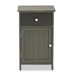 Baxton Studio Barend Mid-Century Modern Two-Tone Grey and Charcoal Finished Wood 1-Drawer Storage Cabinet - FM18223-Grey