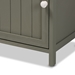 Baxton Studio Barend Mid-Century Modern Two-Tone Grey and Charcoal Finished Wood 1-Drawer Storage Cabinet - FM18223-Grey