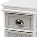Baxton Studio Cachet Modern and Contemporary Two-Tone Grey and White Finished Wood 2-Drawer End Table - FM18216-ET