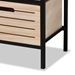 Baxton Studio Gelsey Modern Industrial Oak Brown Finished Wood and Black Metal 4-Drawer Storage Cabinet - 6644-Metal 4DW
