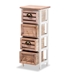 Baxton Studio Palta Modern and Contemporary Two-Tone White and Oak Brown Finished Wood 4-Drawer Storage Unit - 7692-White 4DW