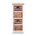 Baxton Studio Palta Modern and Contemporary Two-Tone White and Oak Brown Finished Wood 4-Drawer Storage Unit - 7692-White 4DW