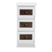 Baxton Studio Fanning Modern and Contemporary Two-Tone White and Walnut Brown Finished Wood 3-Drawer Storage Unit - FZC190719-White/Brown-Cabinet