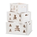 Baxton Studio Sagen Modern and Contemporary White Finished Wood 3-Piece Storage Crate Set - TLM1841-White Crates-3 Piece Set