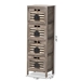 Baxton Studio Valko Modern and Contemporary Grey Finished Wood Storage Unit with Four Baskets - L3859DCB-Grey