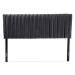 Baxton Studio Emile Modern and Contemporary Grey Velvet Fabric Upholstered and Dark Brown Finished Wood King Size Headboard - Emile-Grey Velvet-HB-King