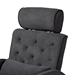 Baxton Studio Haldis Modern and Contemporary Grey velvet Fabric Upholstered and Walnut Brown Finished Wood 2-Piece Recliner Chair and Ottoman Set - T-4-Velvet Grey-Chair/Footstool Set