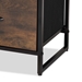 Baxton Studio Hakan Modern Industrial Walnut Brown Finished Wood and Black Metal 4-Drawer Storage Cabinet - 5L5811-4DW-Cabinet