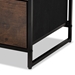 Baxton Studio Hakan Modern Industrial Walnut Brown Finished Wood and Black Metal 1-Drawer Storage Cabinet - 5L-5814-1DW-Cabinet