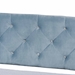 Baxton Studio Cora Modern and Contemporary Light Blue Velvet Fabric Upholstered and Dark Brown Finished Wood Twin Size Daybed - Cora-Light Blue Velvet-Daybed-Twin