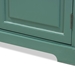 Baxton Studio Garner Modern and Contemporary Two-Tone Turquoise and Oak Brown Finished Wood 2-Drawer Kitchen Cabinet - FZC200374-Wooden Blue Green-Cabinet