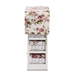 Baxton Studio Lacole Modern and Contemporary Multi-Colored Fabric Upholstered and White Finished Wood Drop Leaf Ironing Board with Woven Storage Baskets - TLM1848-White/Floral-4 Baskets
