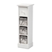 Baxton Studio Abriella Modern and Contemporary Grey Fabric and White Finished Wood 1-Drawer Storage Unit with Baskets