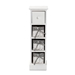 Baxton Studio Abriella Modern and Contemporary Grey Fabric and White Finished Wood 1-Drawer Storage Unit with Baskets - 1812-1DW/3 Basket