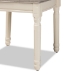 Baxton Studio Louane Traditional French Inspired Grey Fabric Upholstered and White Finished Wood 2-Piece Dining Chair Set - W-LOUIS-R-02-Off White/Grey-Chair