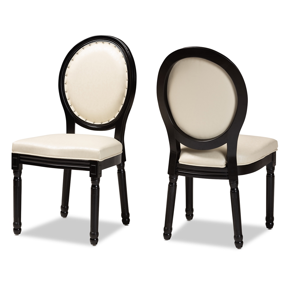 Finn Avenue - Auguste Black and White King Louis Dining Chairs, handcrafted  for an exclusive Colonial Modern Home Interior Design
