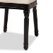 Baxton Studio Louis Traditional French Inspired Beige Faux Leather Upholstered and Black Finished Wood 2-Piece Dining Chair Set - W-LOUIS-O-07-Black/Beige-Chair