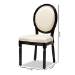 Baxton Studio Louis Traditional French Inspired Beige Faux Leather Upholstered and Black Finished Wood 2-Piece Dining Chair Set - W-LOUIS-O-07-Black/Beige-Chair