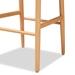 Baxton Studio Paxton Modern and Contemporary Natural Brown Finished Wood 2-Piece Counter Stool Set - Y-BAR-N-Natural/Rope-Wishbone-Stool