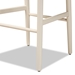 Baxton Studio Paxton Modern and Contemporary White Finished Wood 2-Piece Counter Stool Set - Y-BAR-W-White/Rope-Wishbone-Stool