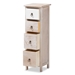 Baxton Studio Seanna Modern and Contemporary Multi-Colored Wood 4-Drawer Storage Unit - FZ0190527-4-Multi Colored-Cabinet