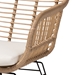 Baxton Studio Giorgia Modern and Contemporary Beige Fabric Upholstered and Brown Synthetic Rattan 2-Piece Patio Chair Set - L19-MSTO-099-Faux Rattan Brown/Metal Legs-Chair
