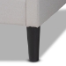 Baxton Studio Milligan Modern and Contemporary Beige Fabric Upholstered and Dark Brown Finished Wood Full Size Daybed - Milligan-Beige-Daybed-Full