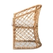 bali & pari Orchard Modern Bohemian White Fabric Upholstered and Natural Brown Rattan Dining Chair - Orchard-Rattan-DC
