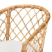 bali & pari Orchard Modern Bohemian White Fabric Upholstered and Natural Brown Rattan Dining Chair - Orchard-Rattan-DC
