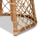 bali & pari Orchard Modern Bohemian White Fabric Upholstered and Natural Brown Rattan Dining Chair - Orchard-Rattan-DC