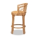 bali & pari Orchard Modern Bohemian Natural Brown Rattan Counter Stool - Orchard-Rattan-CS