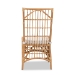 bali & pari Rose Modern Bohemian White Fabric Upholstered and Natural Brown Rattan Dining Chair - Rose-Rattan-DC No Arm