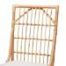 bali & pari Rose Modern Bohemian White Fabric Upholstered and Natural Brown Rattan Dining Chair - Rose-Rattan-DC No Arm