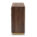 Baxton Studio Cormac Modern and Contemporary Walnut Brown Finished Wood and Gold Metal 8-Drawer Dresser - LV28COD28232-Walnut-8DW-Dresser