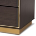 Baxton Studio Cormac Modern and Contemporary Espresso Brown Finished Wood and Gold Metal 8-Drawer Dresser - LV28COD28232-Modi Wenge-8DW-Dresser