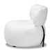 Baxton Studio Tayla Modern and Contemporary White Fabric Upholstered and Black Metal Accent Chair - 2012-White-CC